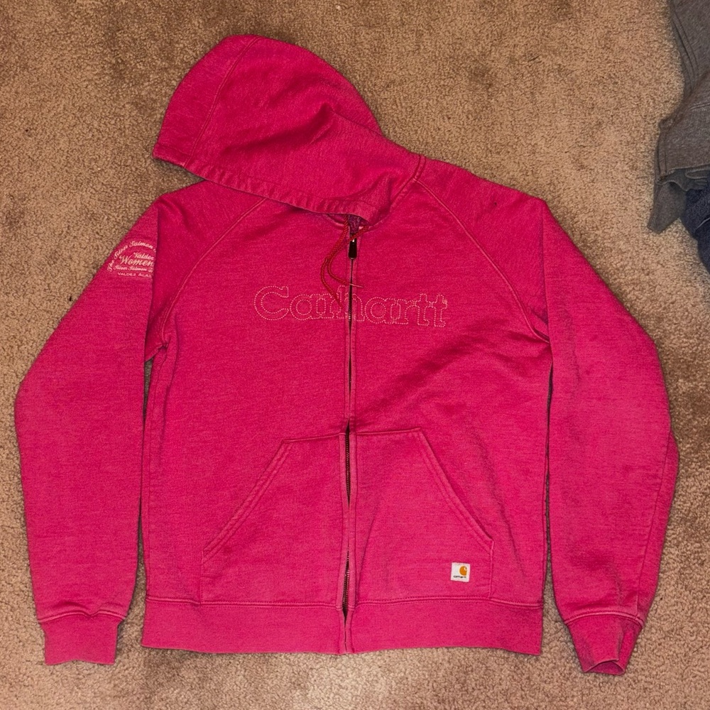 Carhartt Hot Pink Zip-Up Hoodie